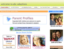 Tablet Screenshot of abcadoptions.com